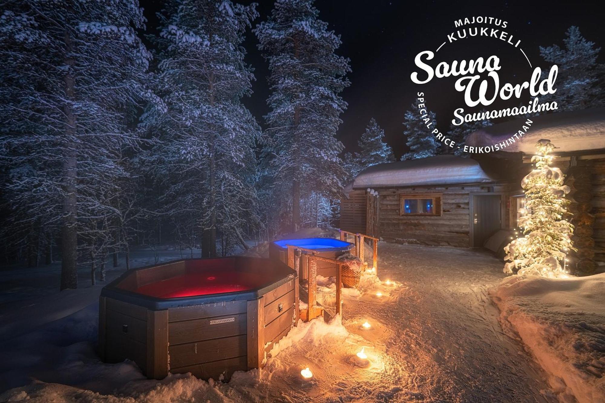 Kuukkeli Log Houses Villa Aurora "Pupula" サーリセルカ エクステリア 写真