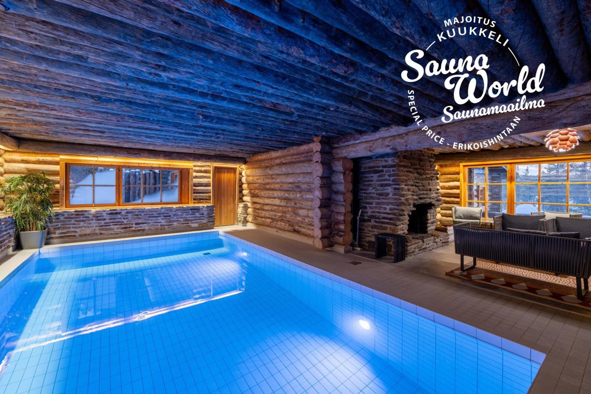 Kuukkeli Log Houses Villa Aurora "Pupula" サーリセルカ エクステリア 写真