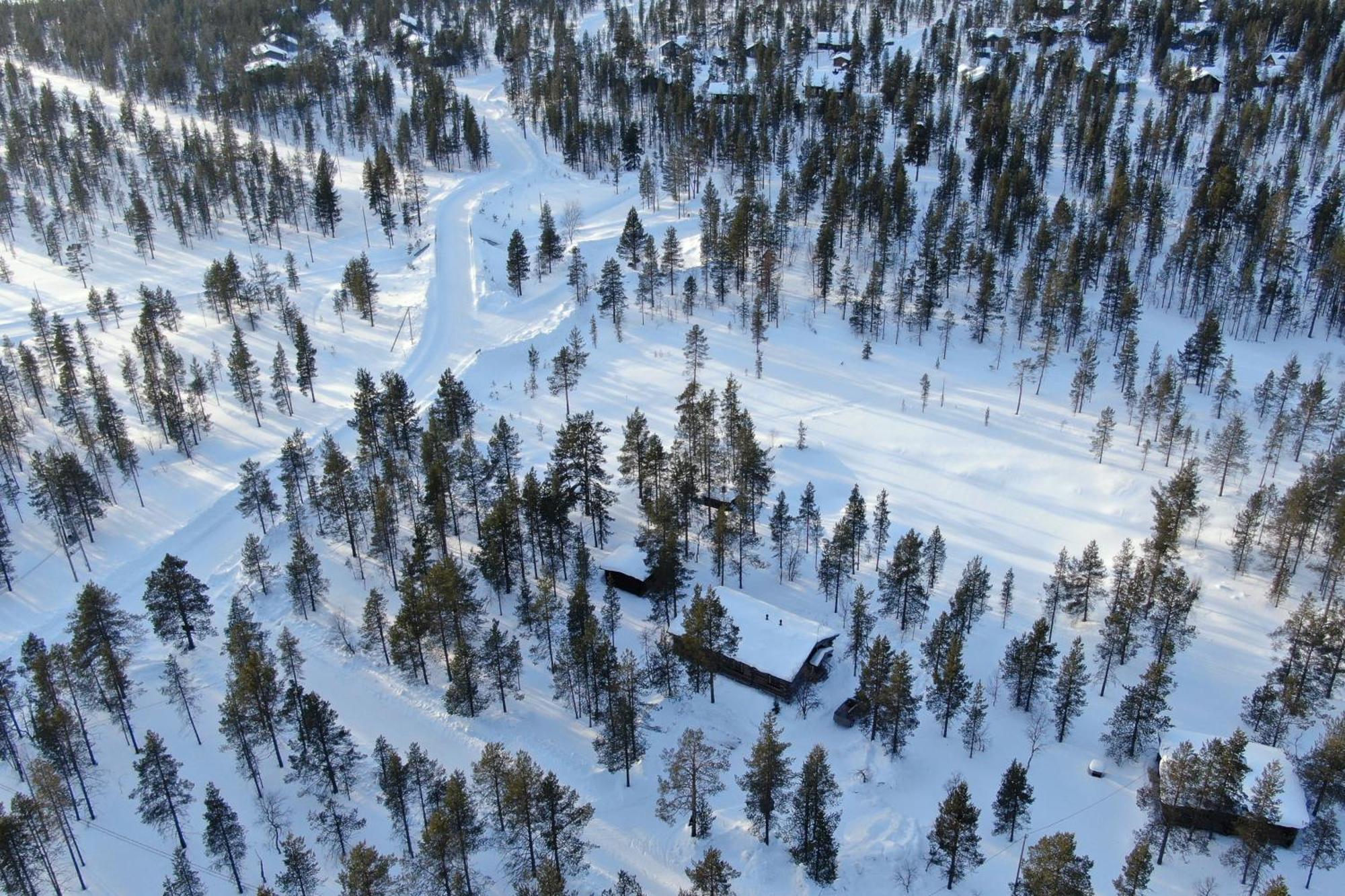 Kuukkeli Log Houses Villa Aurora "Pupula" サーリセルカ エクステリア 写真